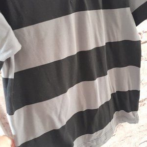 MENS UNDER ARMOUR BLACK & GREY COLLAR POLO SHIRT LARGE